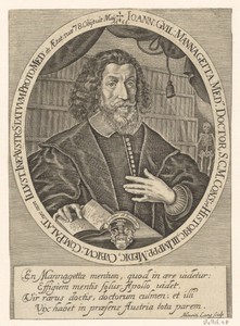 Portret van Johann Wilhelm Mannagetta op 78-jarige leeftijd
