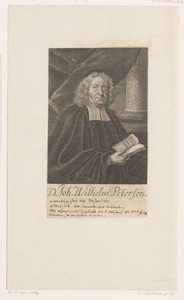 Portret van Johann Wilhelm Petersen