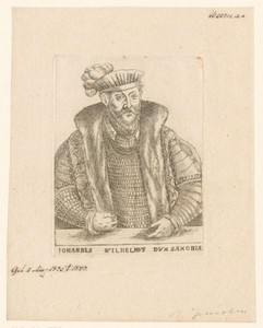 Portret van Johann Wilhelm Sachsen-Weimar