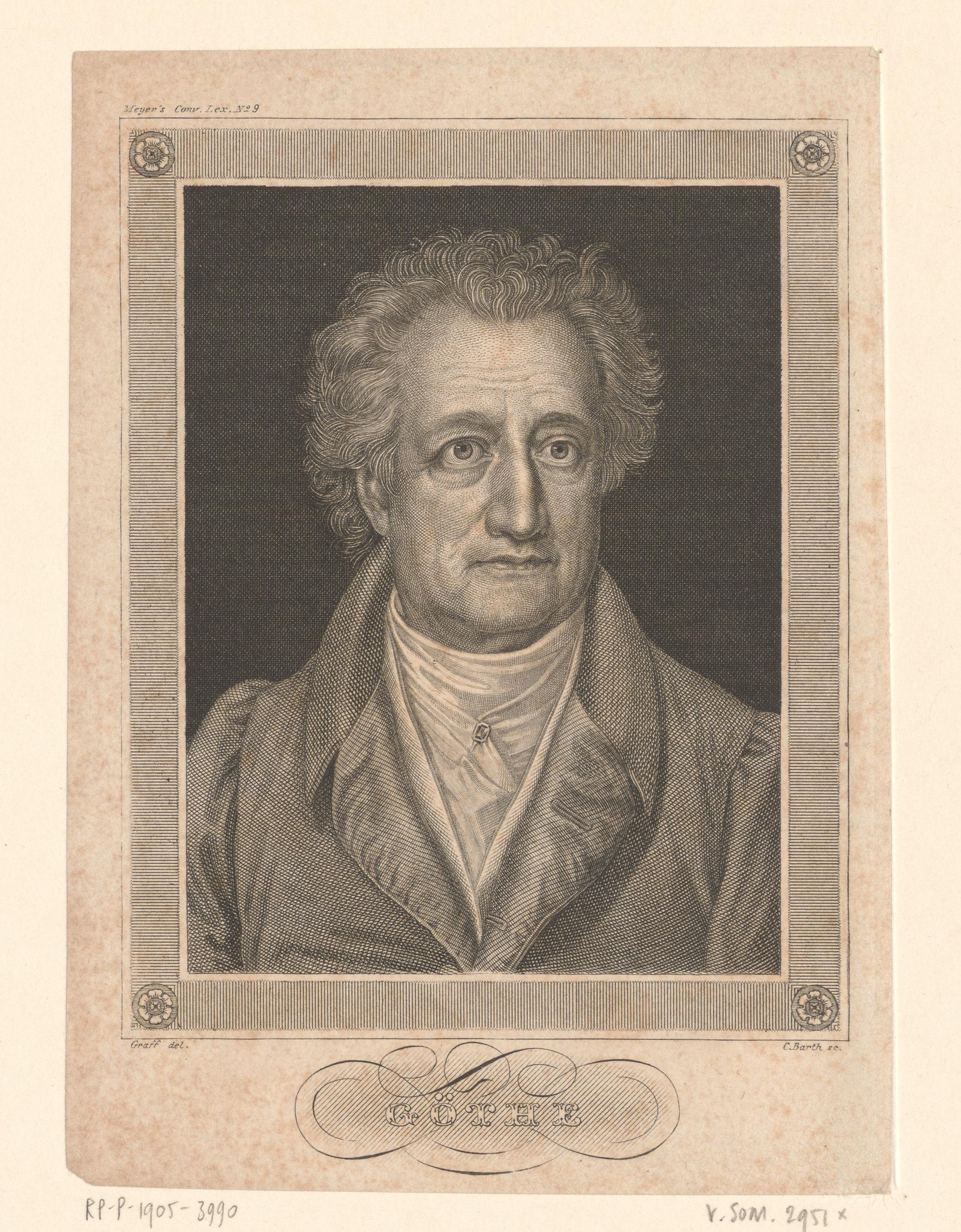 Portret van Johann Wolfgang von Goethe by Karl Barth