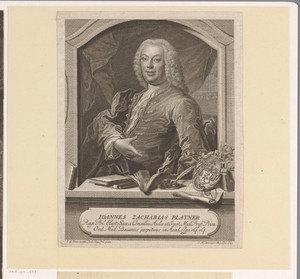 Portret van Johann Zacharias Platner