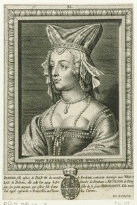Portret van Johanna van Brabant, gemalin van Wencelaus I