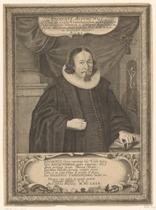 Portret van Johannes Acoluthus op 40-jarige leeftijd