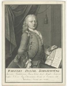 Portret van Johannes Daniel Schlichting