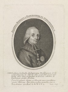 Portret van Johannes Henricus, graaf van Franckenberg en aartsbisschop van Mechelen