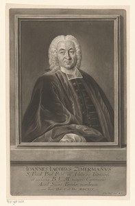 Portret van Johannes Jacob Zimmermann