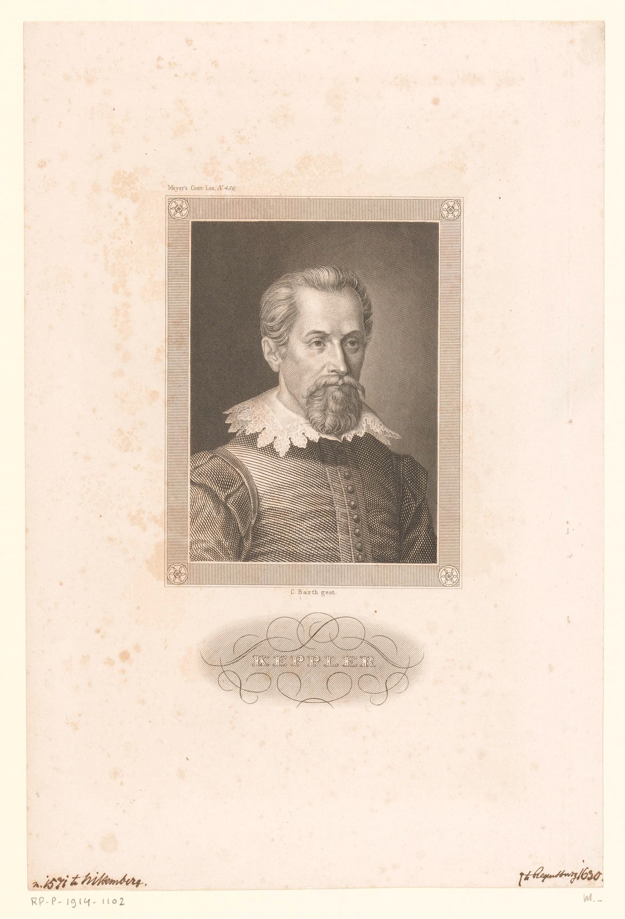 Portret van Johannes Kepler by Karl Barth