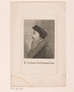 Portret van Johannes Oecolampadius