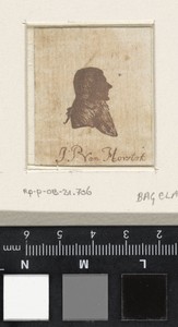 Portret van Johannes Petrus van Horstok in silhouet