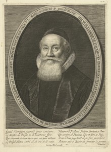 Portret van Johannes Polyander van Kerkhoven op 77-jarige leeftijd