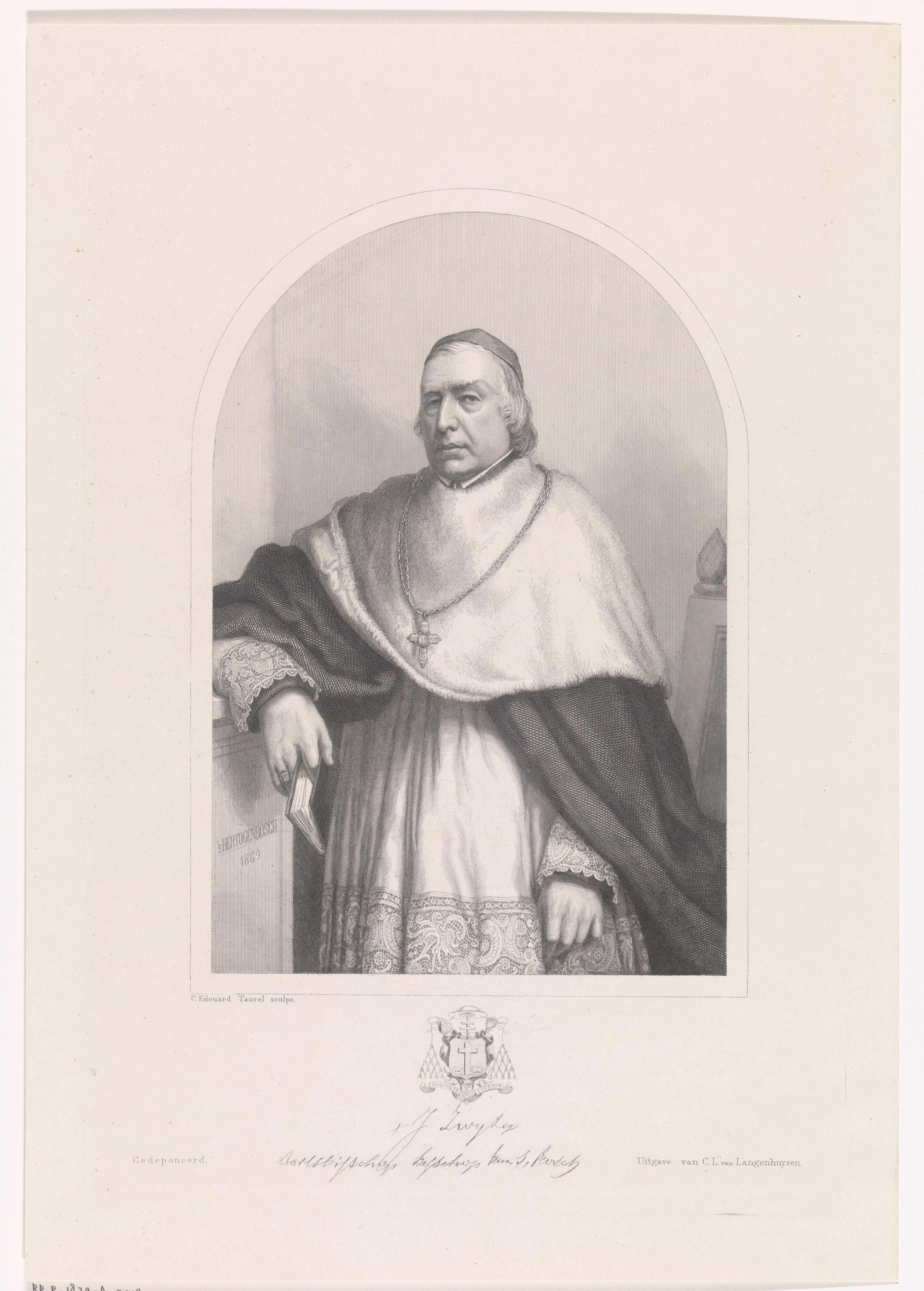Portret van Johannes Swijzen, aartsbisschop van Utrecht by Edouard Taurel