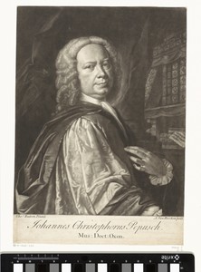 Portret van John Christopher Pepusch