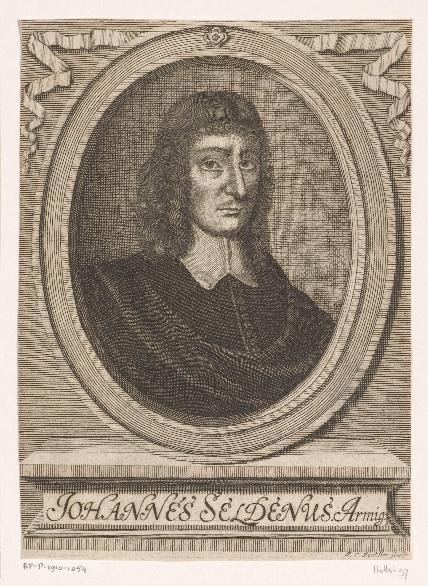 Portret van John Selden by Johann Christoph Boecklin