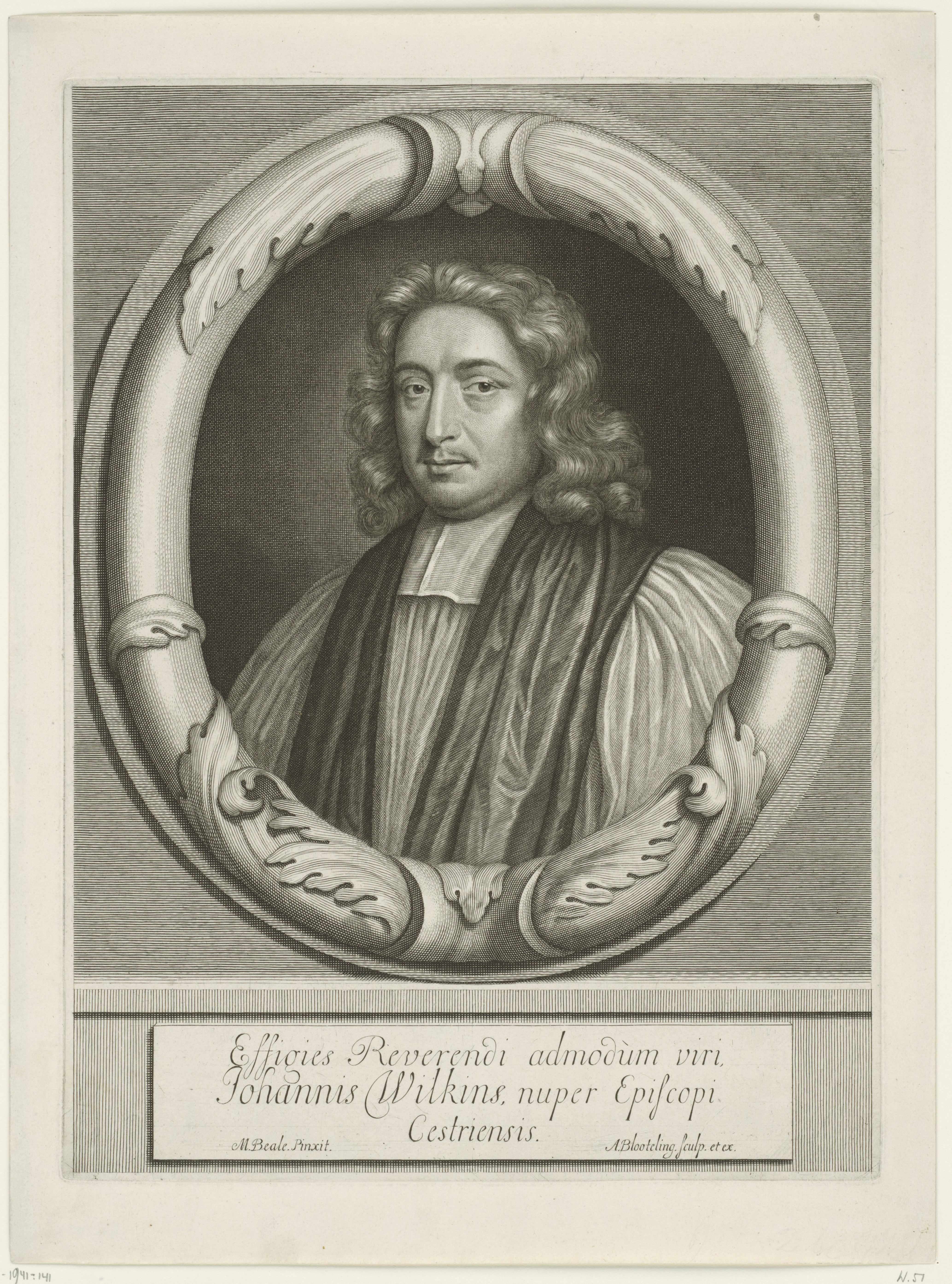 Portret van John Wilkins, bisschop van Chester by Abraham Bloteling