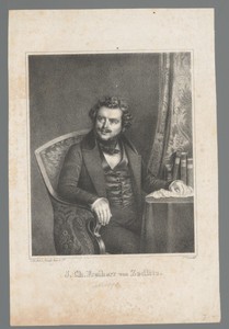 Portret van Joseph Christian von Zedlitz