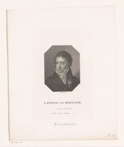 Portret van Joseph, Freiherr von Hormayr