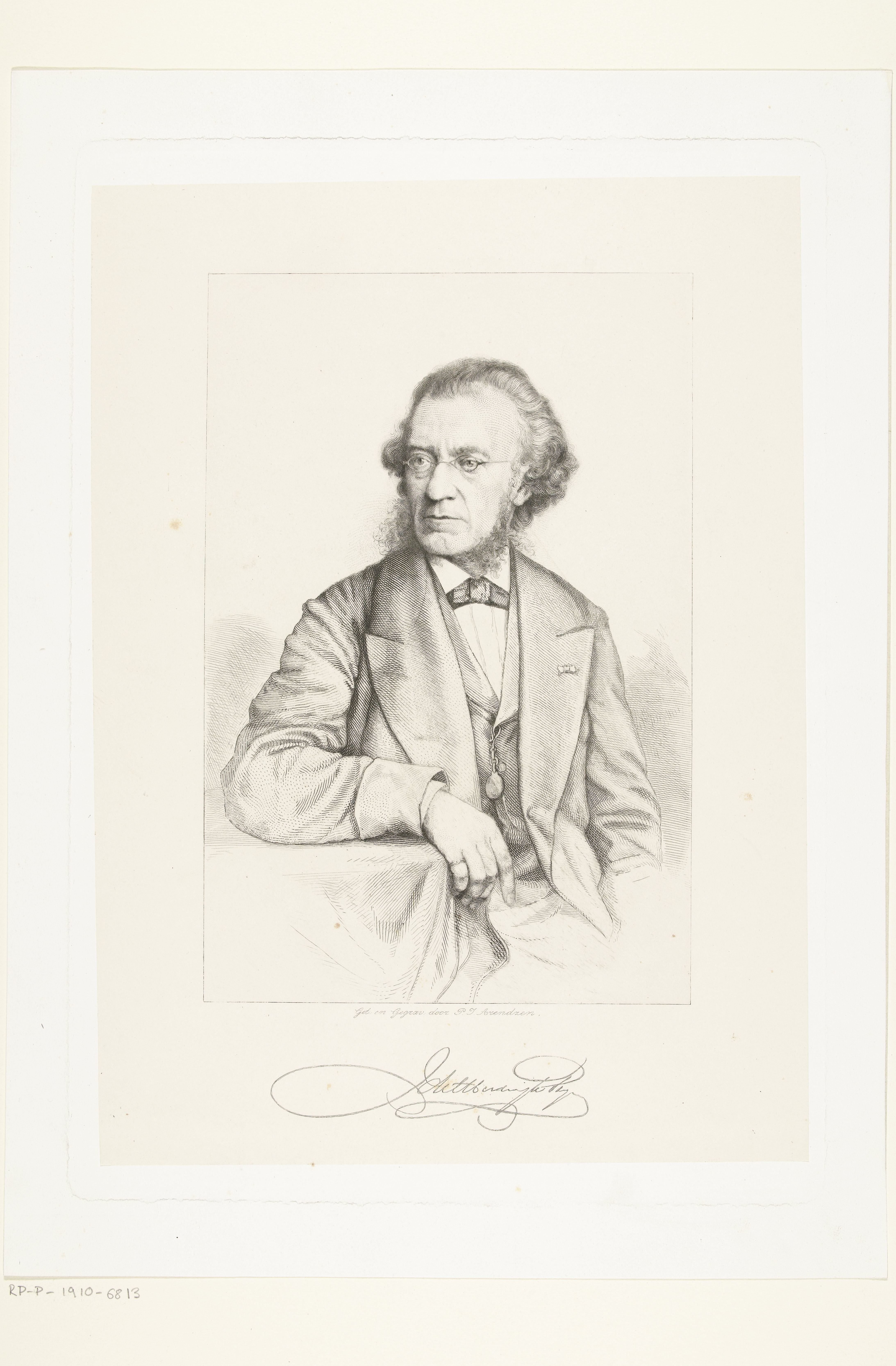 Portret van Josephus Albertus Alberdingk Thijm by Petrus Johannes Arendzen