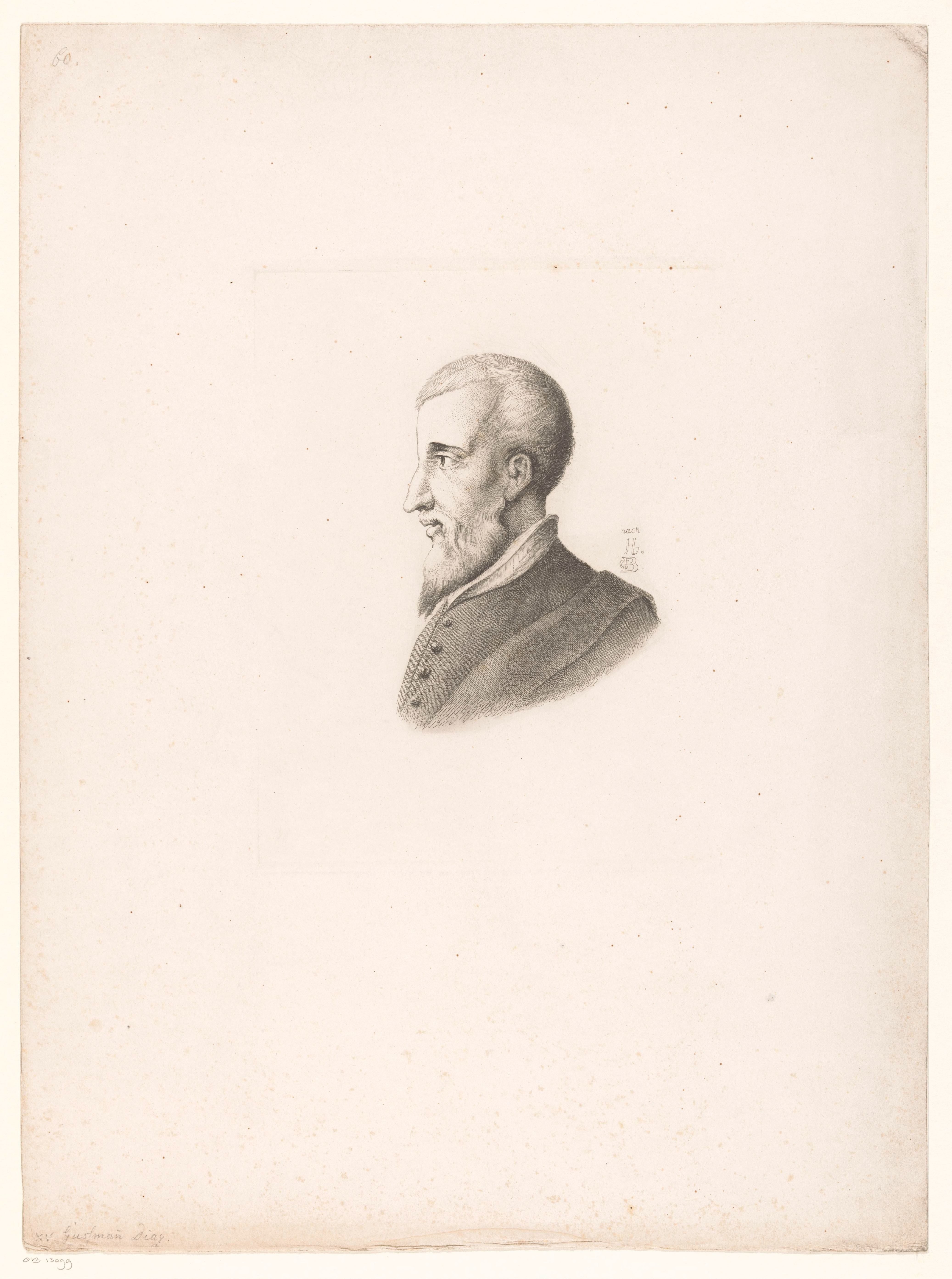 Portret van Juan Díaz by Karl Barth