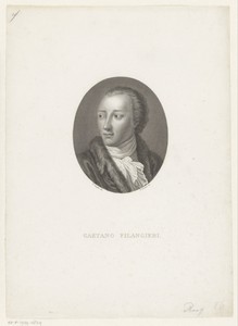 Portret van jurist en filosoof Gaetano Filangieri