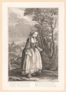 Portret van Justine Favart als Bastienne