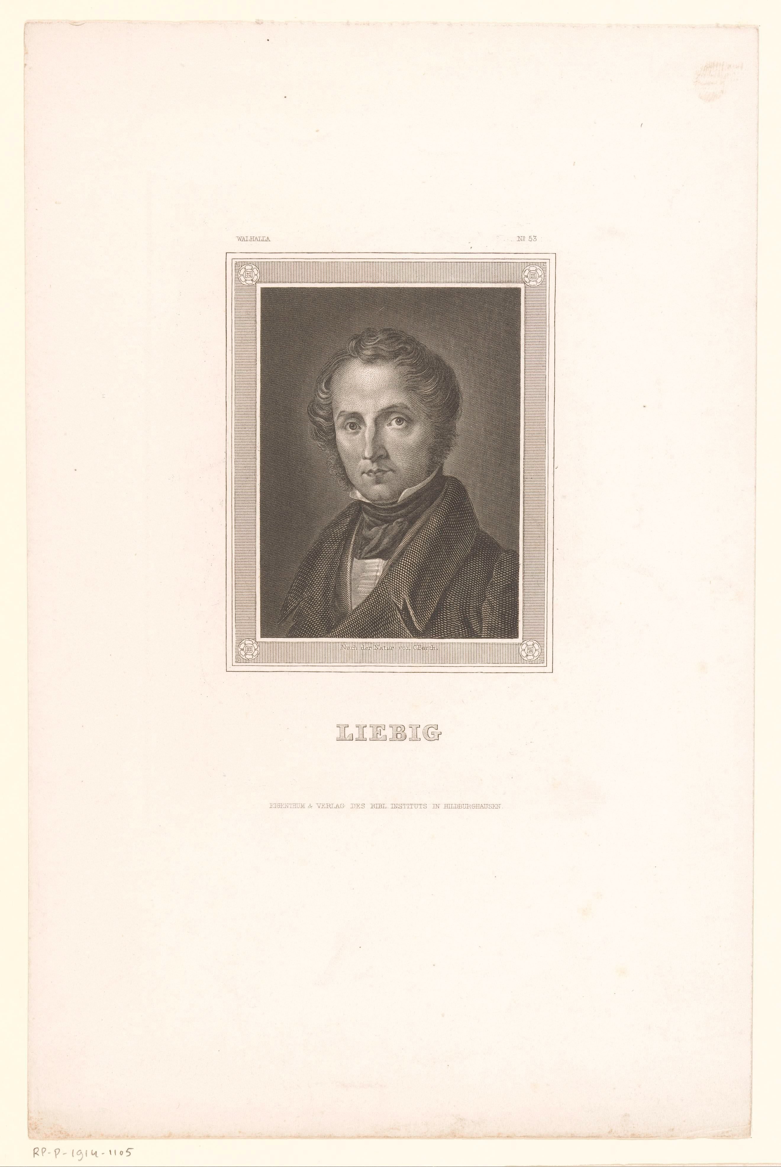 Portret van Justus von Liebig by Karl Barth