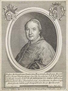 Portret van kardinaal Prospero Lorenzo Lambertini, de latere paus Benedictus XIV