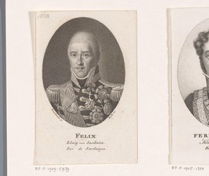 Portret van Karel Felix, koning van Sardinië