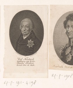 Portret van Karel Frederik van Baden