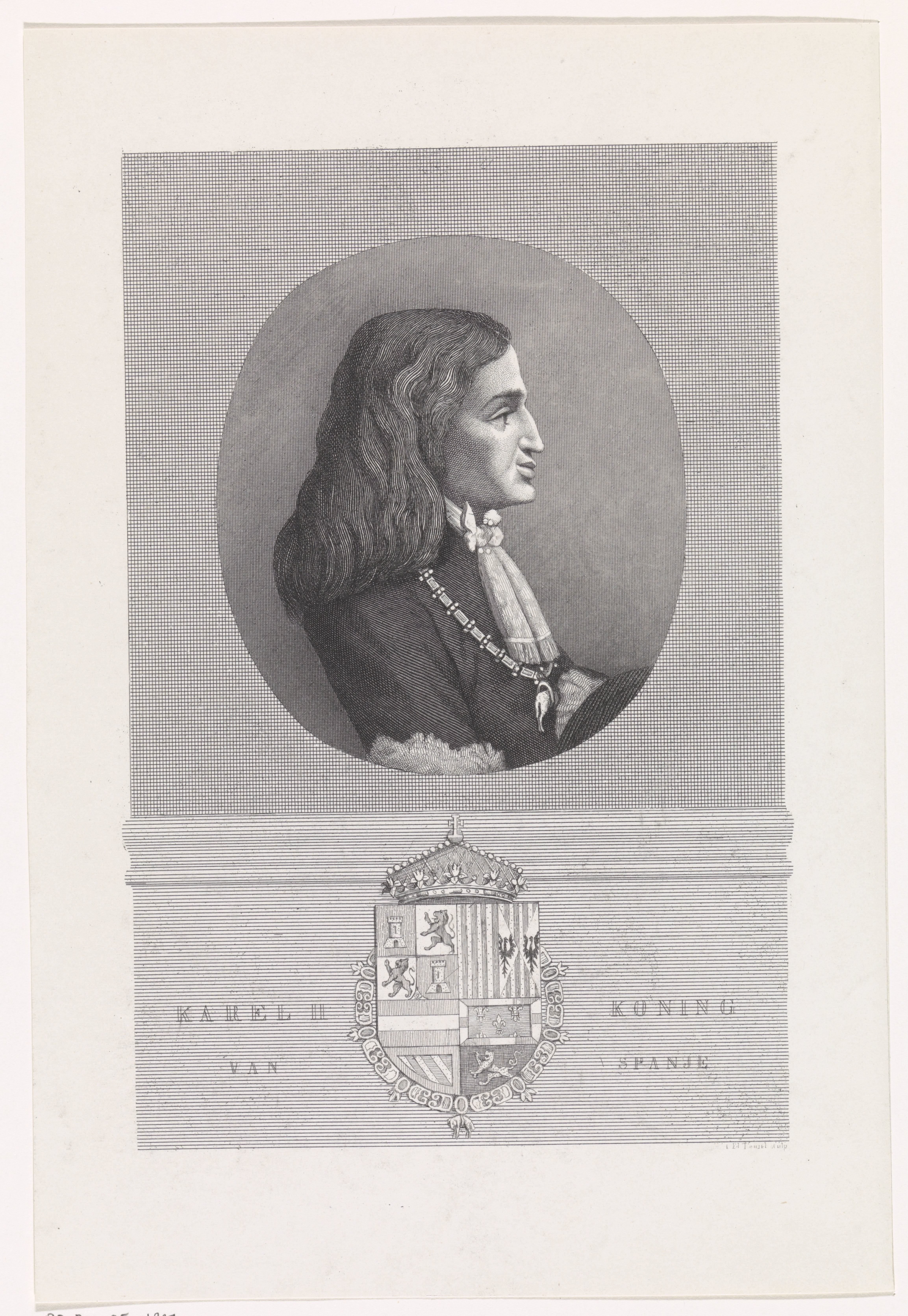 Portret van Karel II, koning van Spanje by Edouard Taurel
