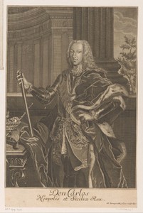 Portret van Karel III als koning van Napels en Sicilië