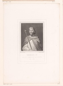 Portret van Karel III de Eenvoudige, koning van Frankrijk