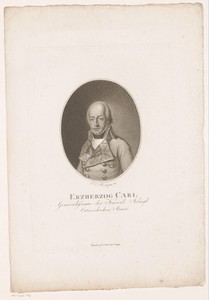 Portret van Karel Lodewijk Johan, aartshertog van Oostenrijk