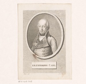 Portret van Karel Lodewijk Johan, aartshertog van Oostenrijk
