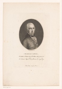 Portret van Karel Lodewijk Johan, landvoogd der zuidelijke Nederlanden