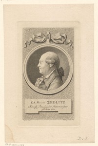 Portret van Karl Abraham von Zedlitz