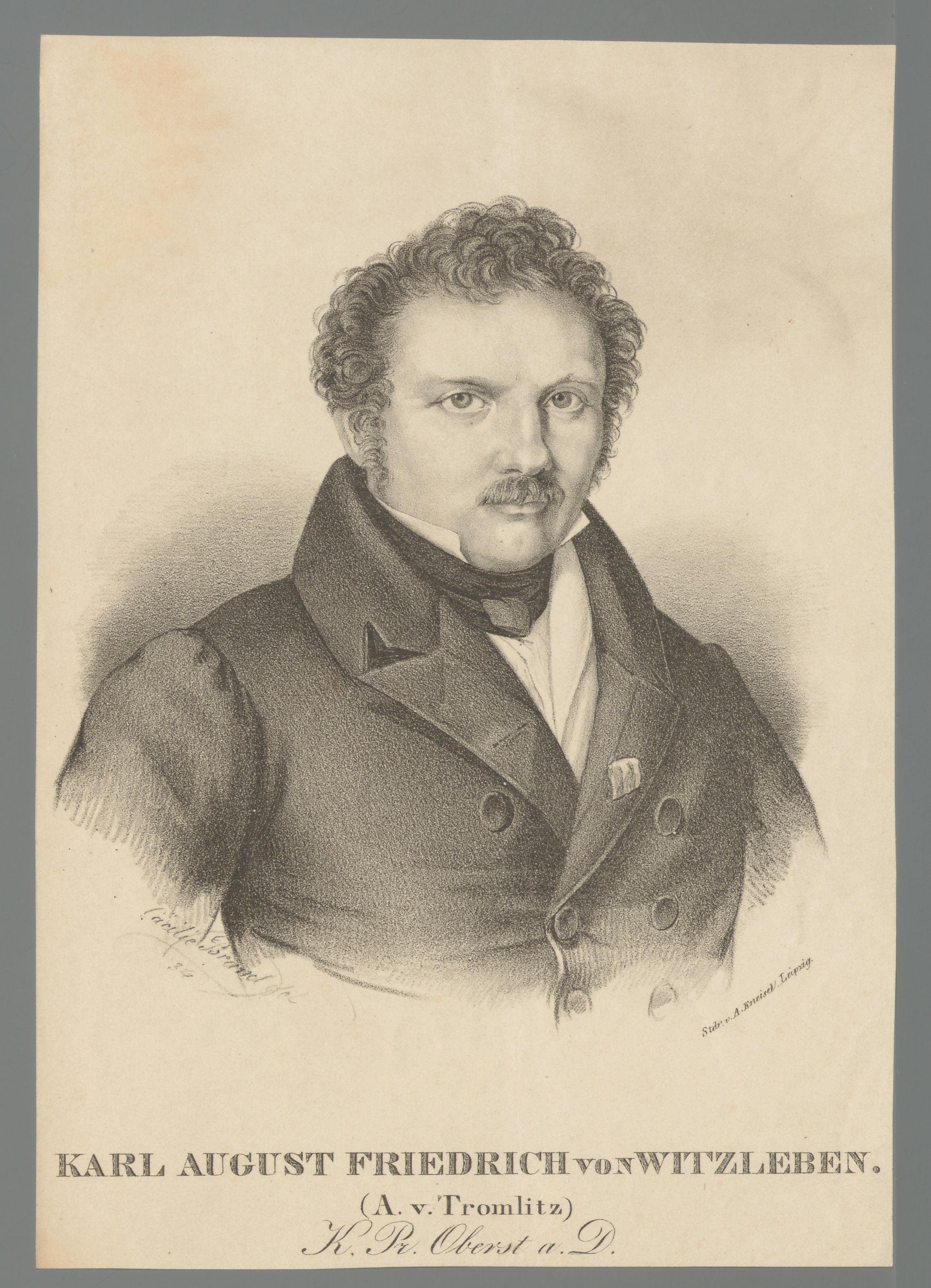 Portret van Karl August Friedrich von Witzleben by Cäcilie Brandt