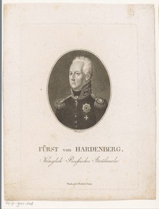 Portret van Karl August van Hardenberg