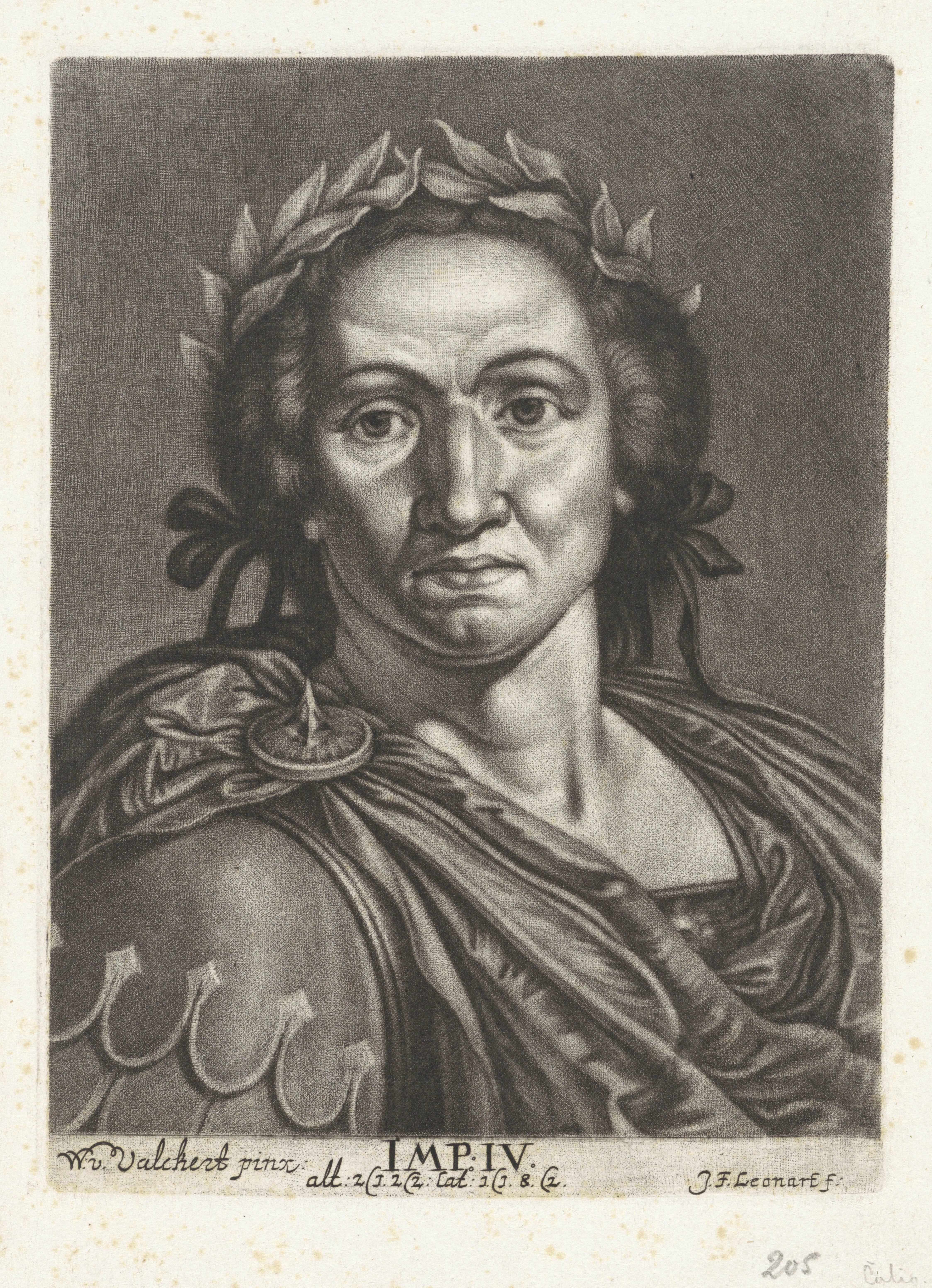 Portret van keizer Caligula by Johann Friedrich Leonard