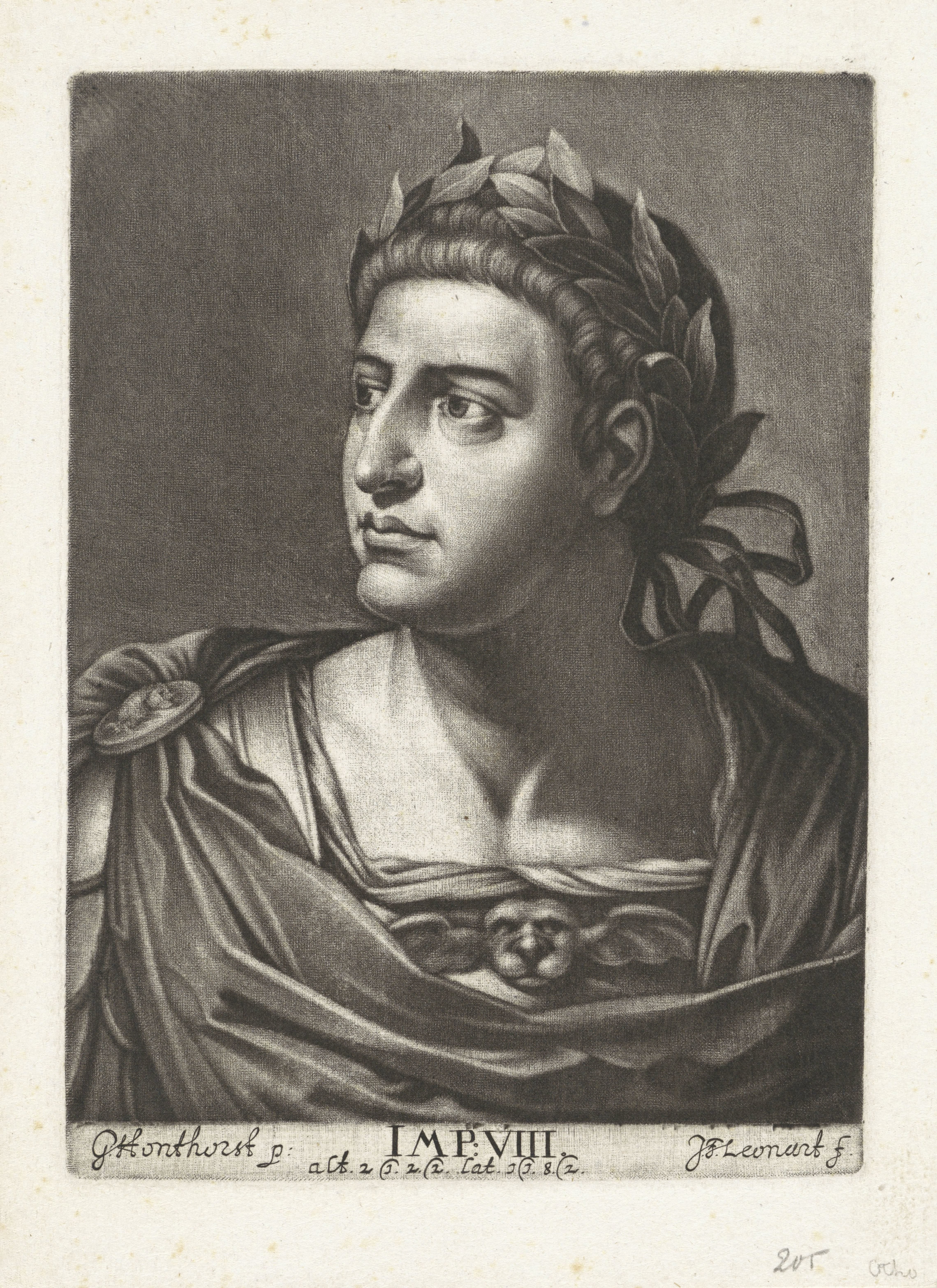 Portret van keizer Otho by Johann Friedrich Leonard