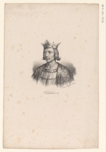 Portret van koning Childebert II