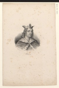 Portret van koning Clovis II