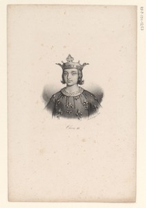 Portret van koning Clovis III