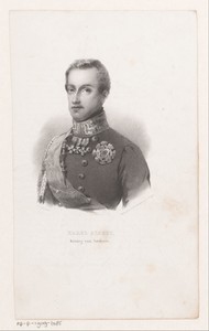 Portret van Koning Karel Albert van Sardinië