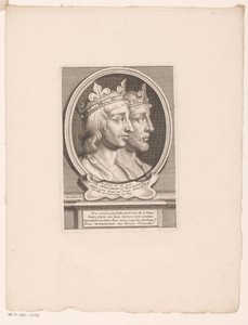 Portret van koning Lodewijk III en koning Karloman II