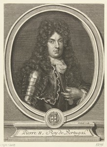 Portret van koning Peter II van Portugal