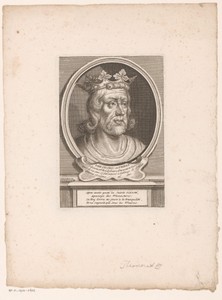 Portret van koning Theuderik III