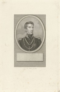 Portret van koning Willem II als kroonprins