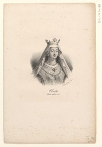 Portret van koningin Clothilde