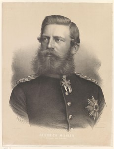 Portret van kroonprins Frederik van Pruisen, de latere Frederik III, koning van Pruisen en Duits keizer