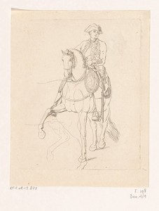 Portret van kroonprins Frederik Willem te paard